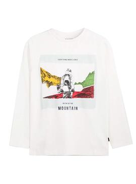 T-Shirt Mayoral Montagne Blanc pour Garçon