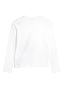 T-Shirt Mayoral Écharpe Fille Blanc pour Fille