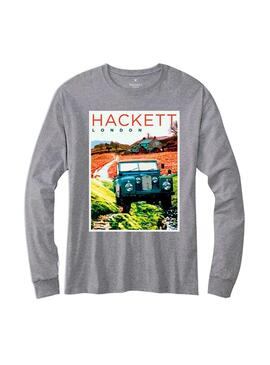 T-Shirt Hackett Road Gris pour Garçon