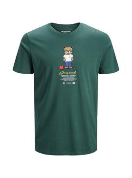 T-Shirt Jack & Jones Dog Vert pour Homme