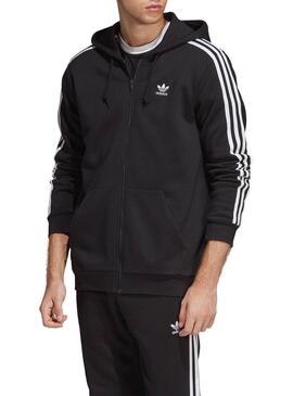 Sweat Adidas 3 Stripes Noir pour Homme