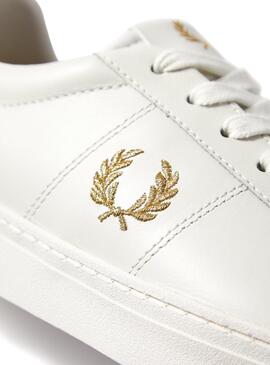 Baskets Fred Perry Spencer Blanc pour Homme