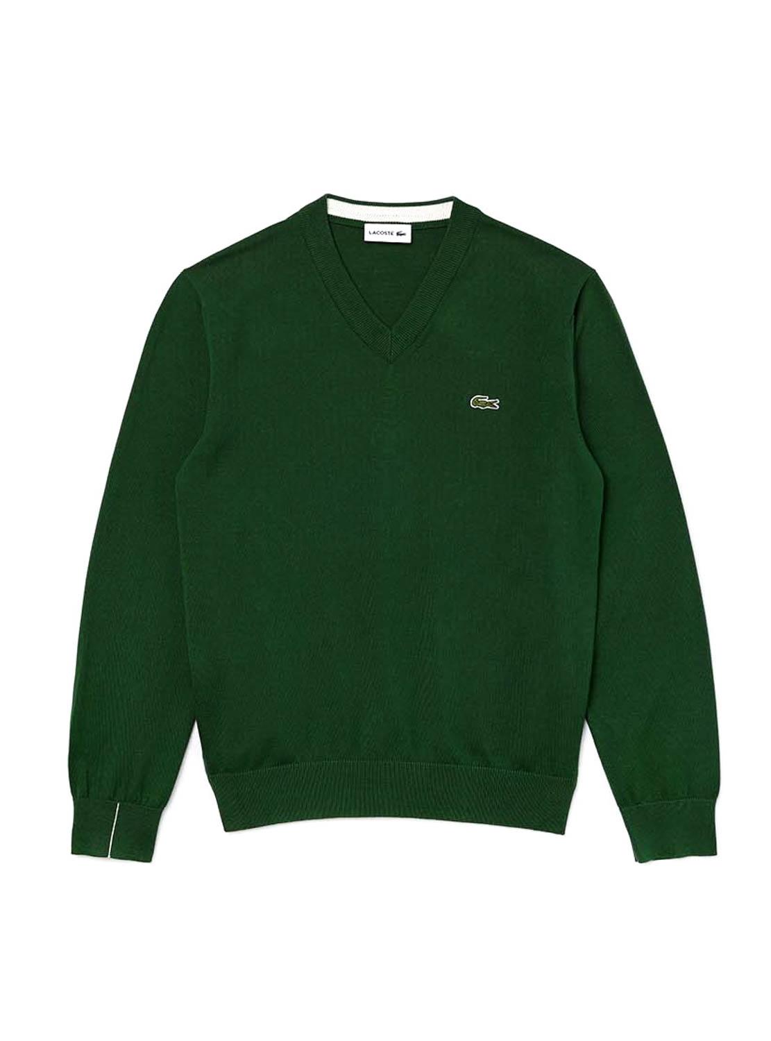 Pull Lacoste Basic Vert pour Homme