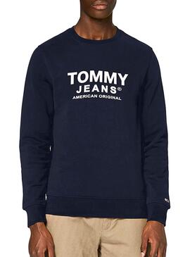 Sweat Tommy Jeans Américain Original Bleu Homme