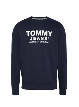 Sweat Tommy Jeans Américain Original Bleu Homme
