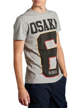 T-Shirt Superdry Osaka Gris pour Homme