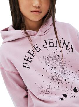 Sweat Pepe Jeans Chery Lila pour Fille