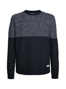 Pull Pepe Jeans Federico Bleu pour Homme