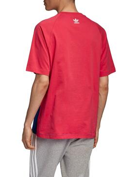 T-Shirt Adidas Big Trefoil Colorblock Rose Homme