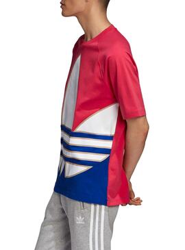 T-Shirt Adidas Big Trefoil Colorblock Rose Homme