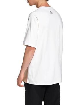 T-Shirt Adidas Big Trefoil Colorblock Blanc
