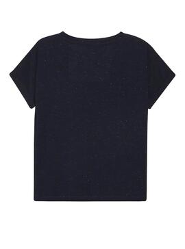 T-Shirt Levis Logo brillant Bleu marine pour Fille