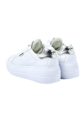 Baskets Pepe Jeans Neal Blanc pour Femme