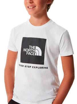 T-Shirt The North Face Box Blanc Garçon et Fille