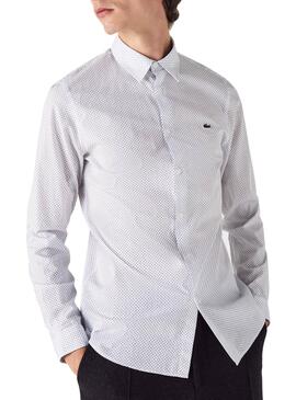 Chemise Lacoste Micro Blanc pour Homme