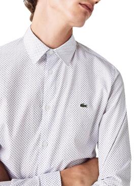Chemise Lacoste Micro Blanc pour Homme