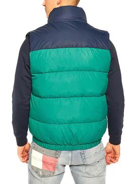 Gilet Tommy Jeans Corp Puffa Turquesa Homme