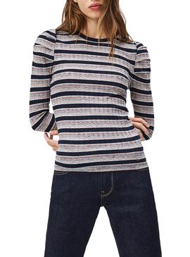 Pull Pepe Jeans Alma Rayures pour Femme