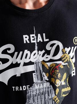 T-Shirt Superdry Vintage NYC Noire pour Homme