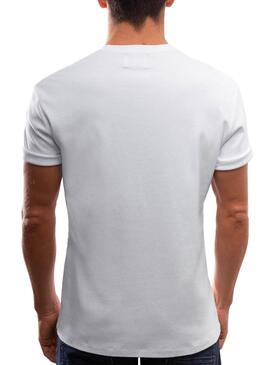 T-Shirt Klout Organic Label Blanc pour Homme