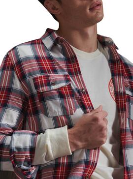 Chemise Superdry Lumberjack Rouge pour Homme