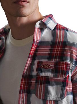 Chemise Superdry Lumberjack Rouge pour Homme