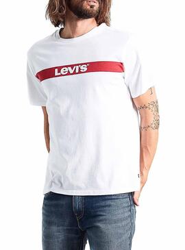 T-Shirt Levis Graphic TE Logo Homme Blanc