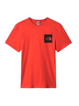 T-Shirt The North Face Fine  Rouge pour Homme