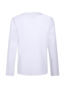 T-Shirt Pepe Jeans Jamess Blanc pour Garçon