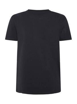 T-Shirt Pepe Jeans Oskar Noire pour Garçon