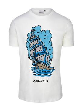 T-Shirt Gorgeous Boat Blanc Homme