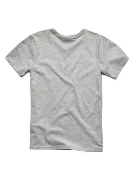 T-Shirt Logo G-Star Gris pour Garçon