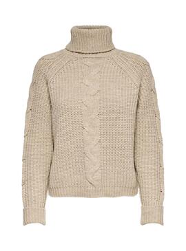Pull Only Daisy Beige pour Femme