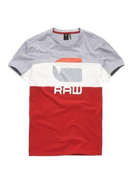 T-Shirt G-Star Graphic 41 Rouge Homme