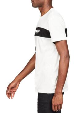 T-Shirt G-Star Graphic 80 Blanc Homme
