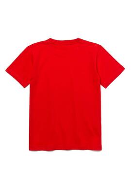 T-Shirt Lacoste Col rond Rouge pour Garçon