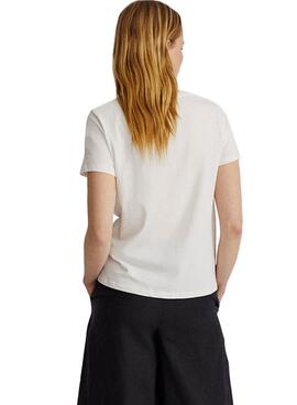 T-Shirt Ecoalf souligné parce que Blanc Femme