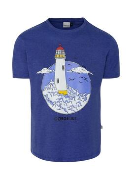 T-Shirt Gorgeous Lighthouse Bleu Homme