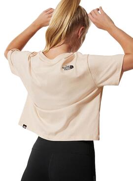 T-Shirt The North Face Cropped Rosa pour Femme