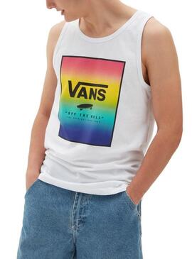 T-Shirt Vans Print Box Tank Blanc pour Homme