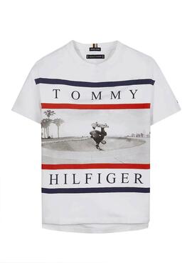 T-Shirt Tommy Hilfiger Photo Print Blanc Garçon