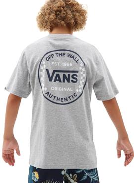 T-Shirt Vans Authentic Checker Gris pour Garçon
