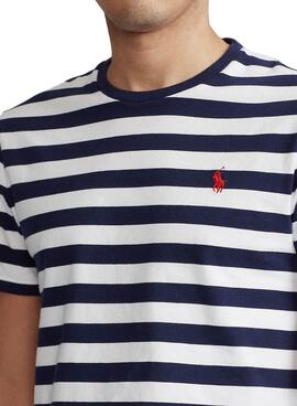 T-Shirt Polo Ralph Lauren Rayures Bleu Homme