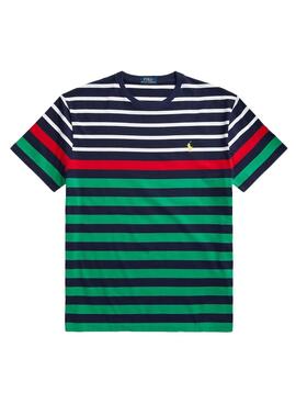 T-Shirt Polo Ralph Lauren Rayures Vert Homme