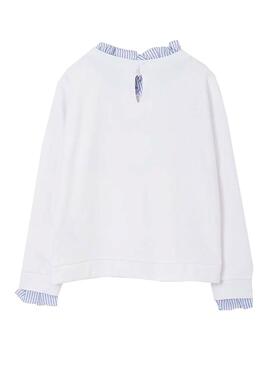 Pull Mayoral Combiné Rayures Blanc Fille