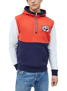 Sweat Pepe Jeans Thomas Rouge pour Homme