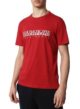 T-Shirt Napapijri Sallar SS Rouge pour Homme