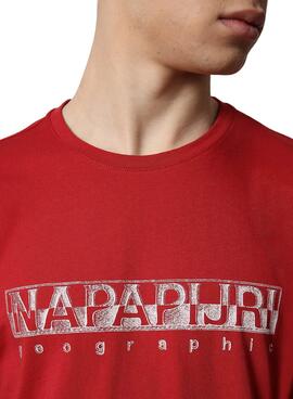 T-Shirt Napapijri Sallar SS Rouge pour Homme