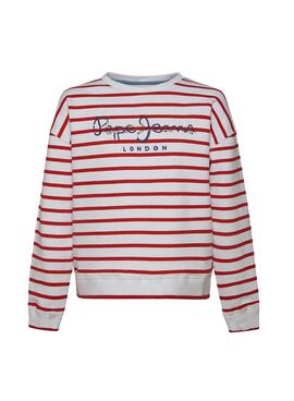 Sweat Pepe Jeans Riley Blanc pour Fille