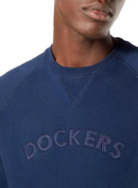 Sweat Dockers Crewneck Bleu pour Homme
